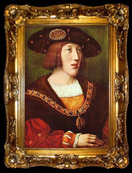 framed  Bernard van orley Portrait of Charles V, ta009-2